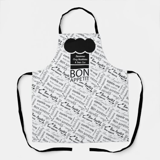 Bon Appétit et Bienvenue Chez Nous French Language Schort (Voorkant)