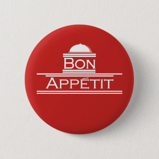 Bon Appetit-Geniet van je maaltijd Ronde Button 5,7 Cm
