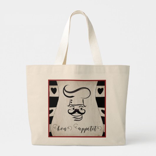 Bon Appetit Grote Tote Bag (Achterkant)