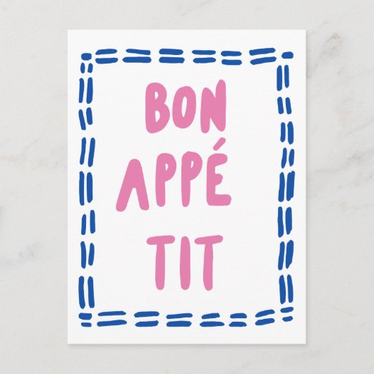 Bon Appétit Keuken Briefkaart (Voorkant)