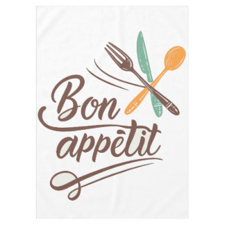 Bon Appétit Keuken Decor Bestek Illustratie Tafelkleed
