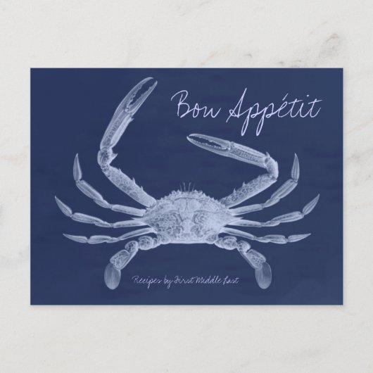 Bon Appétit King Crab Recipcard Briefkaart (Voorkant)