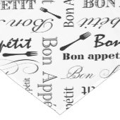 Bon Appetit Klassiek zwart-wit patroon Korte Tafelloper (Hoek)