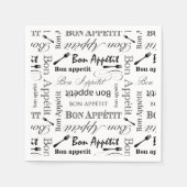 Bon Appetit Klassiek zwart-wit patroon Servetten (Voorkant)