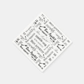 Bon Appetit Klassiek zwart-wit patroon Servetten (Hoek)