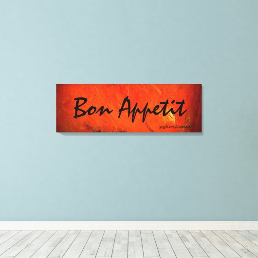 Bon Appetit Kunst Schilderen Canvas Afdruk (Insitu (Houten vloer))