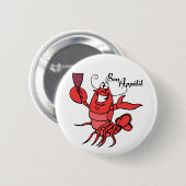 Bon Appetit Lobster Ronde Button 5,7 Cm (Voorkant /achterkant)