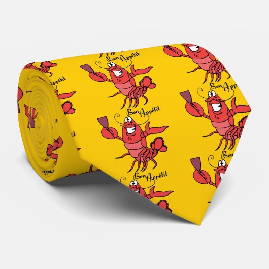 Bon Appetit Lobster Stropdas (Opgerold)