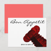 Bon Appétit Maine Lobster Tail Recipe Card Briefkaart (Voorkant / Achterkant)