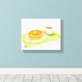 Bon appétit "pancake" canvas afdruk (Insitu (Houten vloer))