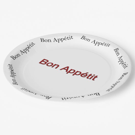 Bon Appetit Paper borden Papieren Bordje (Gekanteld)