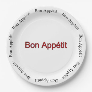 Bon Appetit Paper borden Papieren Bordje