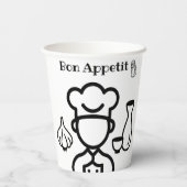Bon appetit paper cup papieren bekers (Achterkant)
