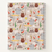 Bon Appetit Pattern Personalized Recipe Notitieboe Notitieboek (Achterkant)