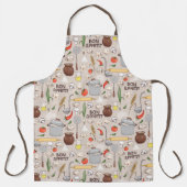 Bon Appetit Pattern Schort (Voorkant)