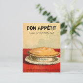 Bon Appetit Pie Recipe Card Briefkaart (Staand voorkant)