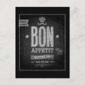 Bon Appetit Poster - Chalkboard Briefkaart (Voorkant)