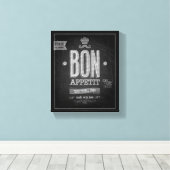  Bon Appetit Poster - Chalkboard Canvas Afdruk (Insitu (Houten vloer))