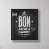  Bon Appetit Poster - Chalkboard Canvas Afdruk (Voorkant)