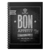  Bon Appetit Poster - Chalkboard Notitieboek (Voorkant)