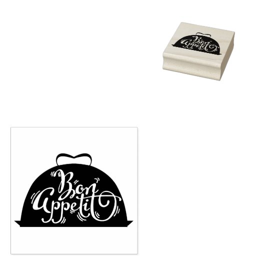 Bon Appetit Rubberstempel (Gestempeld)