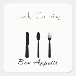 Bon Appetit Table Setting Sticker