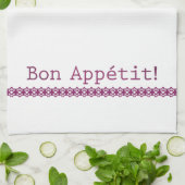 Bon Appétit Tea Towel Paarse Lace Theedoek (Gevouwen)