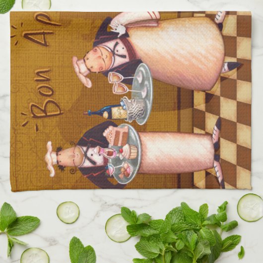 Bon Appétit Theedoek (Gevouwen)