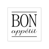 BON APPETIT Typografie Eet citaat Rubberstempel (Afrduk)