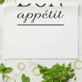BON APPETIT Typography Foodie Quote Theedoek (Gevouwen)