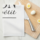 BON APPETIT Typography Foodie Quote Theedoek (Quarter Fold)