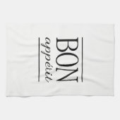 BON APPETIT Typography Foodie Quote Theedoek (Horizontaal)