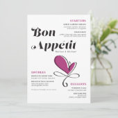 Bon Appetit Wedding Dinner Menu (Staand voorkant)