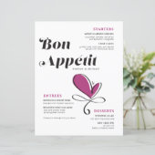 Bon Appetit Wedding Dinner Menu (Staand voorkant)
