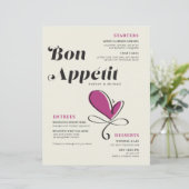 Bon Appetit Wedding Dinner Paper - Blad (Staand voorkant)