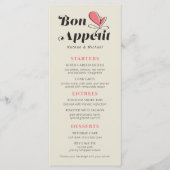 Bon Appetit Wedding Dinner Salmon Cream Menu (Voorkant)