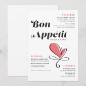 Bon Appetit Wedding Dinner Salmon Heart Menu (Voorkant / Achterkant)