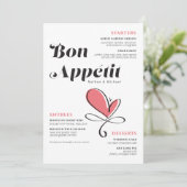 Bon Appetit Wedding Dinner Salmon Heart Menu (Staand voorkant)