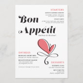 Bon Appetit Wedding Dinner Salmon Heart Menu (Voorkant)
