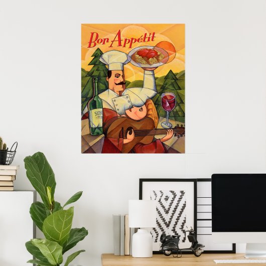 Bon Apptit Poster (Thuiskantoor)