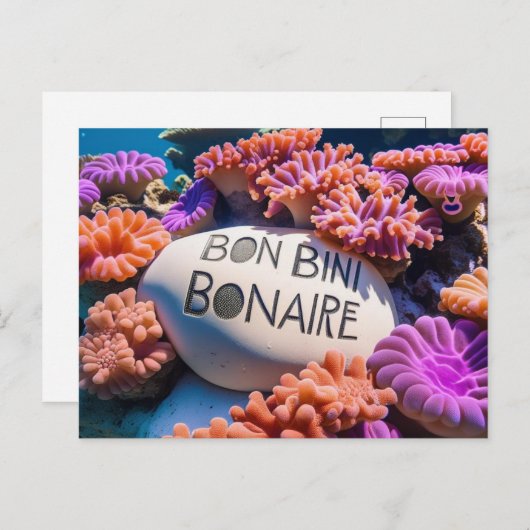 Bon bini bonaire briefkaart (Voorkant / Achterkant)
