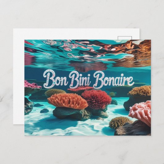 Bon bini bonaire briefkaart (Voorkant / Achterkant)