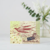 Bon Boyage Thumbelina  Collage Art Briefkaart (Staand voorkant)