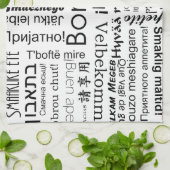 Bon-eetlust in andere talen theedoek (Gevouwen)