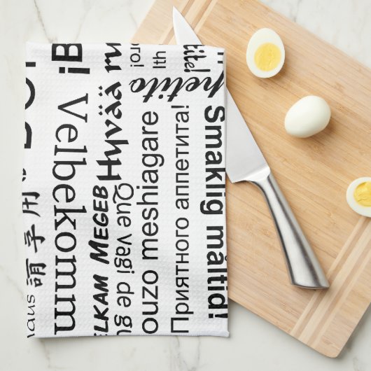 Bon-eetlust in andere talen theedoek (Quarter Fold)