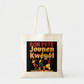 Bon Fete Jounen Kweyol - Happy Creole Day Madras P Tote Bag (Voorkant)