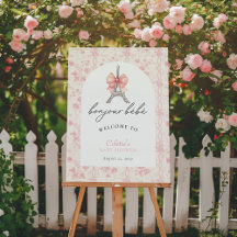 Bon Jour Be Paris Frans Toile Roze Baby shower