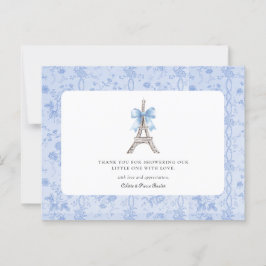 Bon Jour Bebe Romantisch Blauw Frans Bedankt Briefkaart