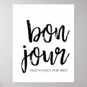 Bon Jour Poster (Voorkant)