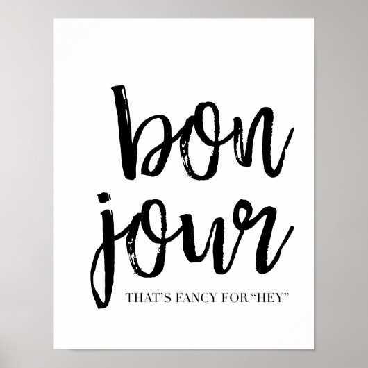 Bon Jour Poster (Voorkant)